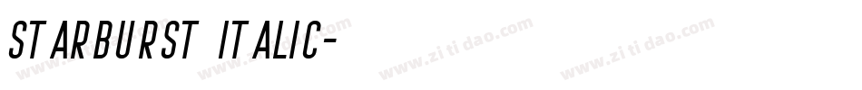 Starburst Italic字体转换